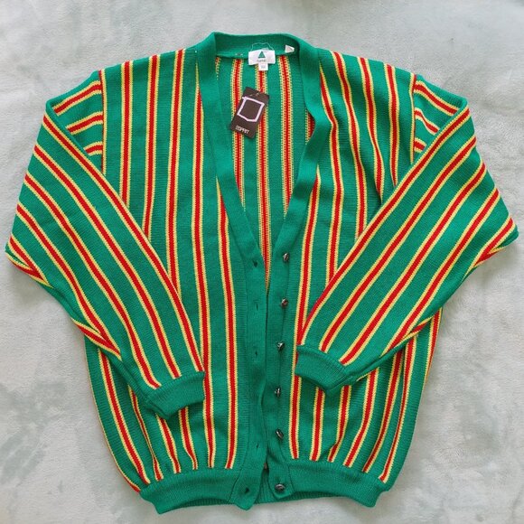 Esprit Sweaters - ESPRIT striped Y2K cardigan Hong Kong, cheerful youth sweater size 164